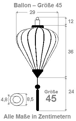Gele lampion ballon 45