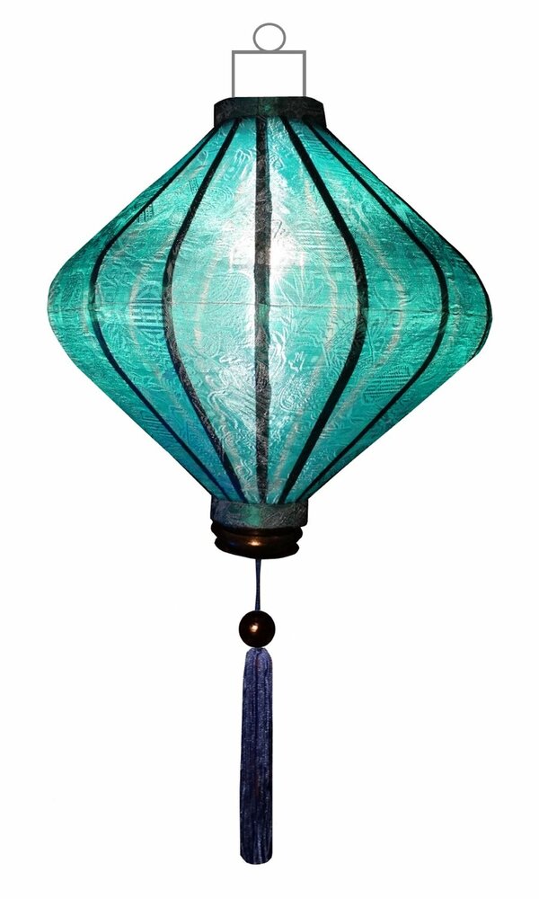 Turquoise lampion diamant 45