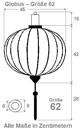 Zilveren lampion globe 62