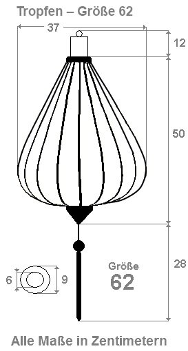 Witte lampion druppel 62