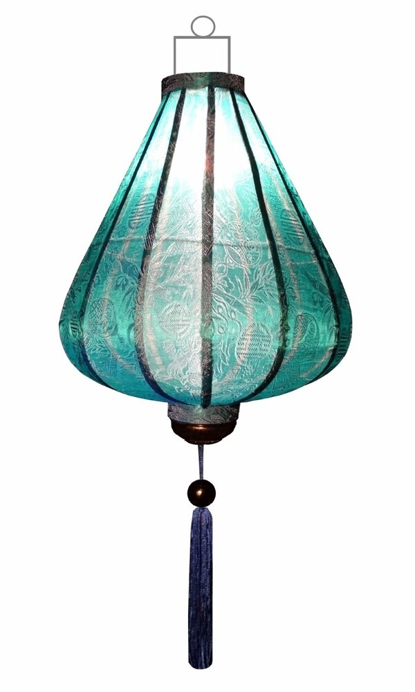 Turquoise lampion druppel 62