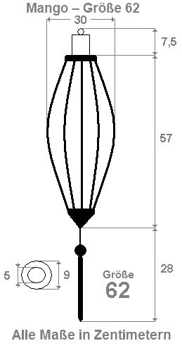 Witte lampion mango 62
