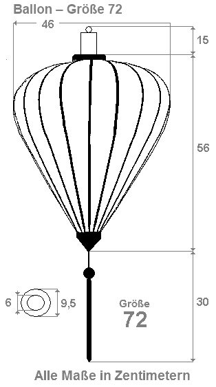 Roze lampion ballon 72