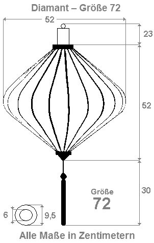 Witte lampion diamant 72