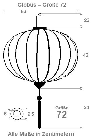 Witte lampion globe 72