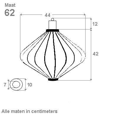 Groene tuinlampion diamant 62