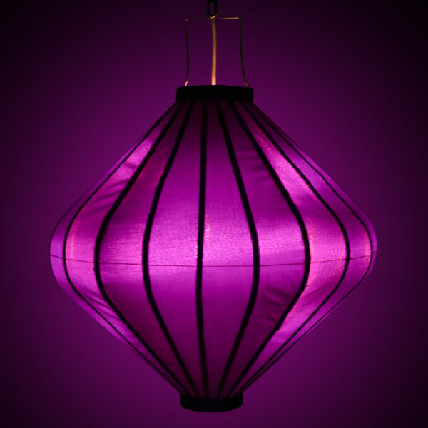 Paarse tuinlampion diamant 62