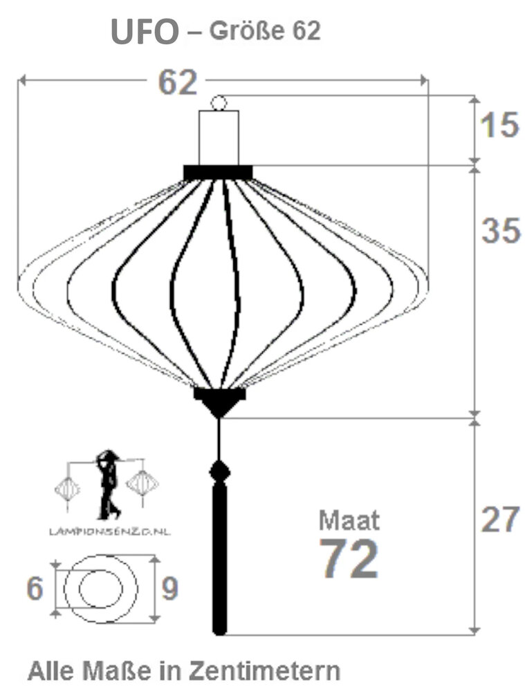 Indigo lampion Ufo 72