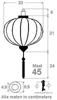 Witte lampion globe 45