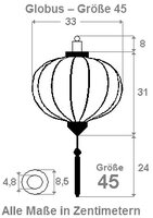Zilveren lampion globe 45