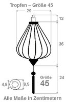 Koperen lampion druppel 45