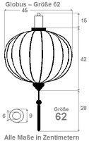 Zilveren lampion globe 62