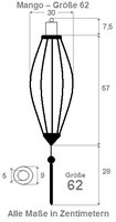 Gele lampion mango 62