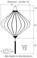 Witte lampion diamant 72