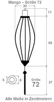Witte lampion mango 72