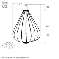 Gele tuinlampion druppel 62