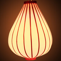 Oranje tuinlampion druppel 62