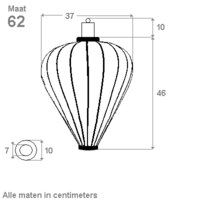 Zilveren tuinlampion ballon 62
