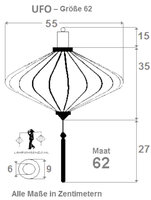 Indigo lampion Ufo 62