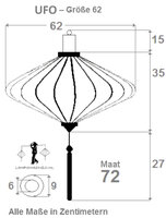 Paarse lampion Ufo 72