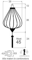 Kersenbloesem lampion druppel 45
