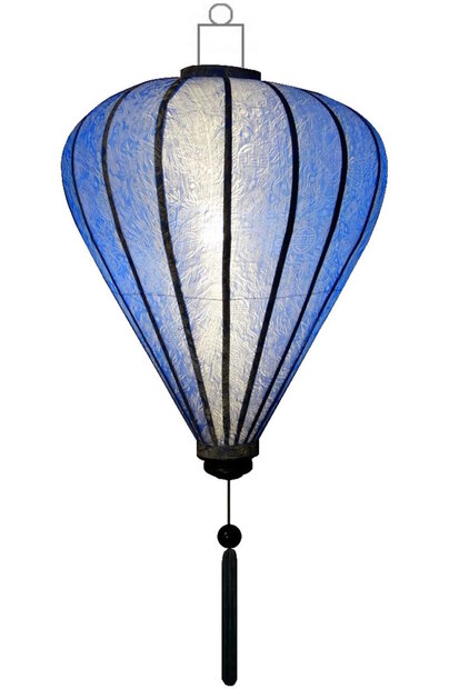 Blauwe lampion ballon 45