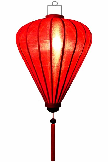 Verlichte lampion rood ballon 45