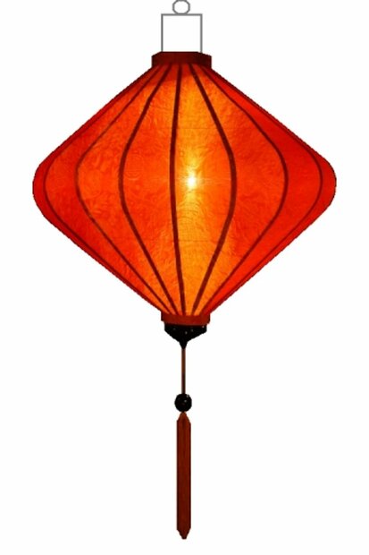 Oranje lampion diamant 45