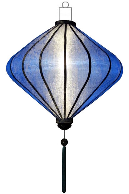 Blauwe lampion diamant 45