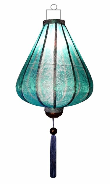 Turquoise lampion druppel 45