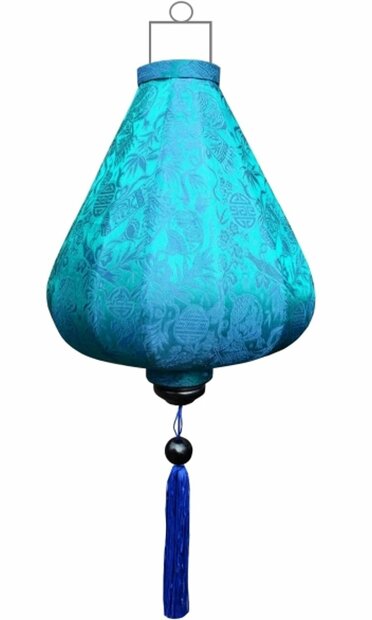 Turquoise lampion druppel 62